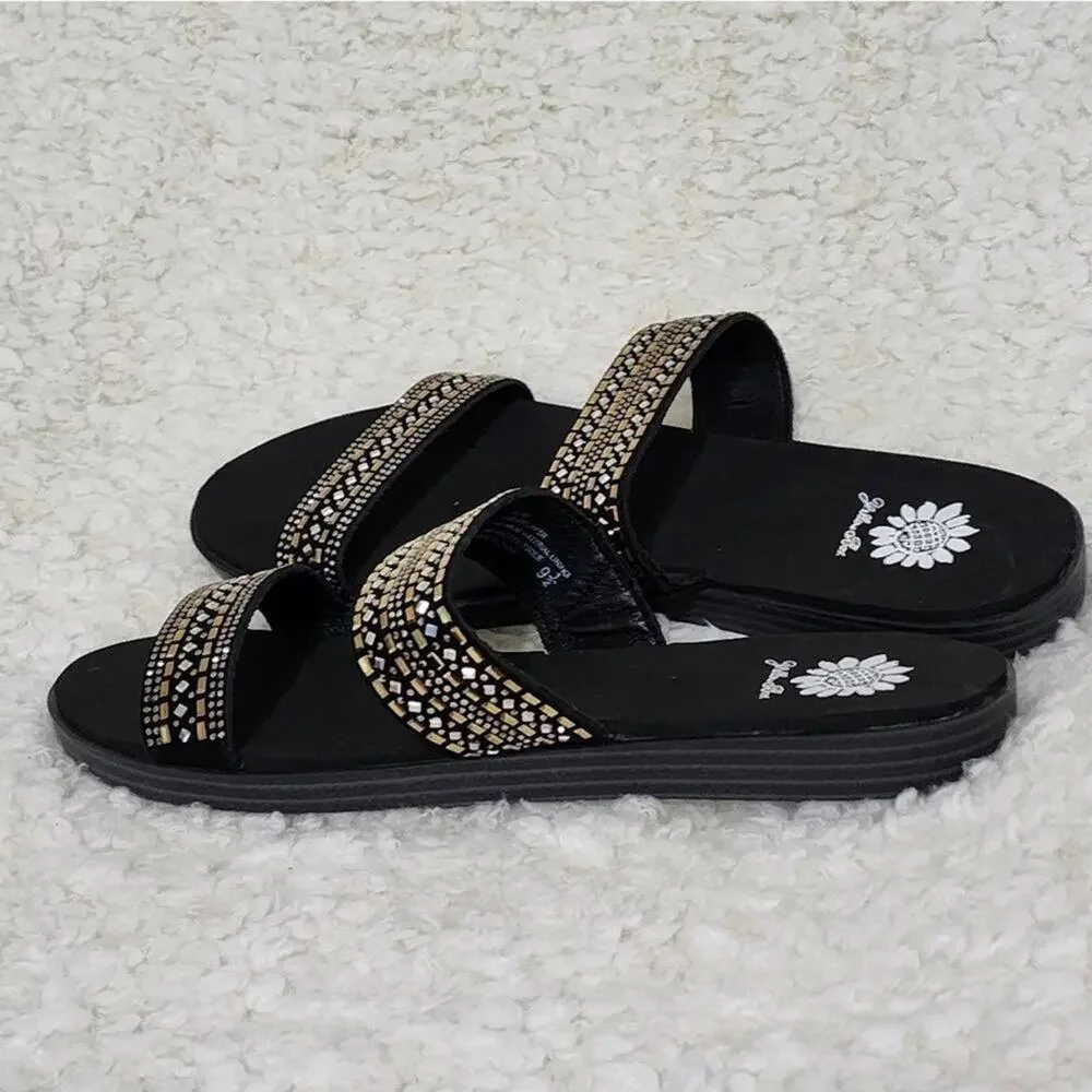 Yellow Box Delfie Metallic Multi strap sandal size 9.5 new!!! - Picture 3 of 6